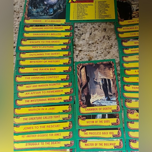 Indiana Jones Raiders of the Lost Ark (1981) – Full 88-Card Set – Vintage Topps - Picture 4 of 9
